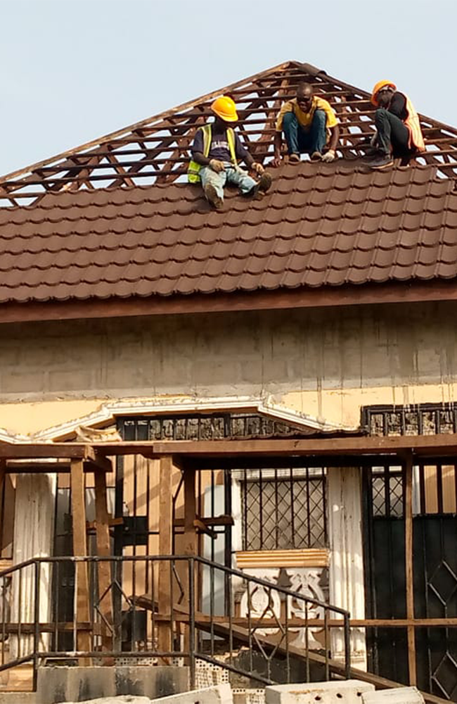completion of roofing
